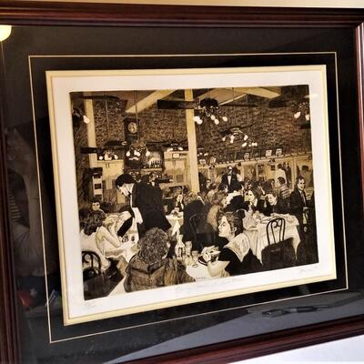 Lot #60  Limited Edition Print by listed artist Philip Sage "Daily Lunch at Galatoire's" - signed/numbered
