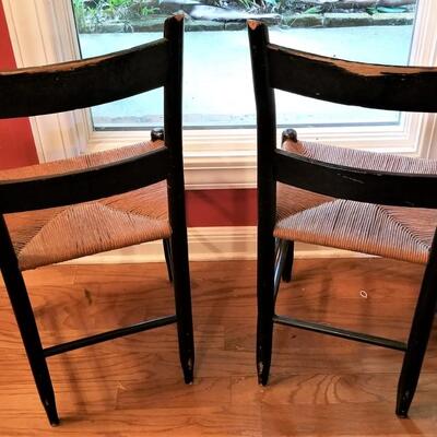 Lot #64  Nice Pair of Rush Bottom Chairs