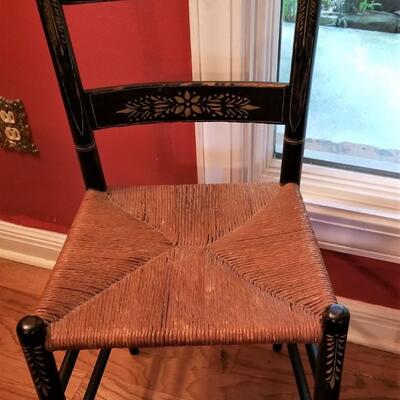 Lot #64  Nice Pair of Rush Bottom Chairs