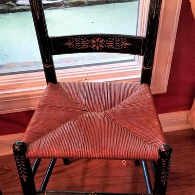 Lot #64  Nice Pair of Rush Bottom Chairs