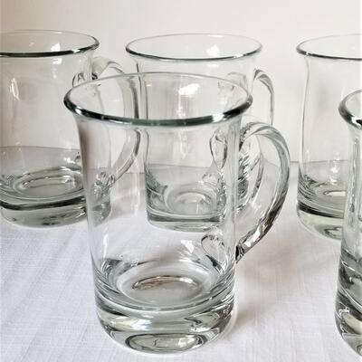 Lot #68 Set of 10 Heavy Glass Mugs