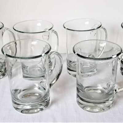 Lot #68 Set of 10 Heavy Glass Mugs