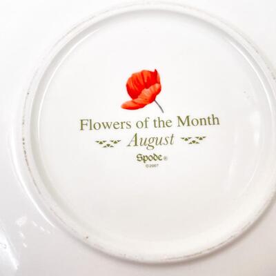 SPODE â€œAUGUSTâ€ FLOWER TEACUP & SAUCER SET
