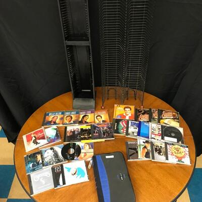 music:LOT assorted cds and 3 cd holders;