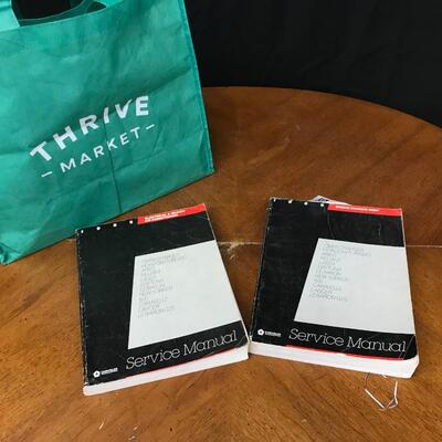 books:lot Chrysler 2 Chrysler service manuals and Thrive market shopping bag;