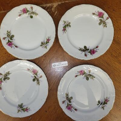 Serving Ware:Box Lot Assorted cups, saucers, serving dish;