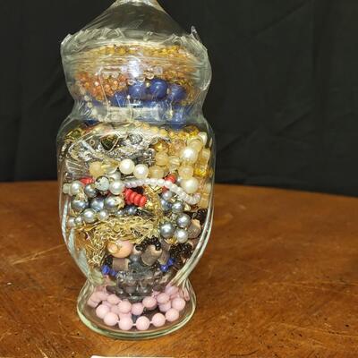 Jewelry / Crafting:1 Jar of assorted jewelry;