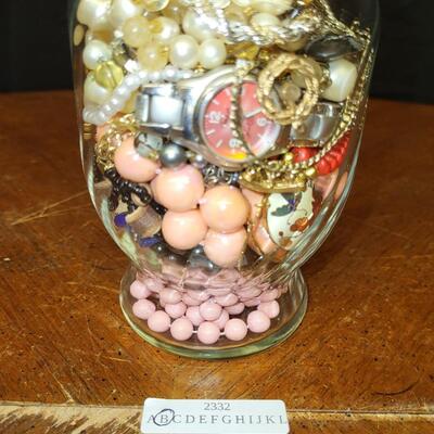 Jewelry / Crafting:1 Jar of assorted jewelry;
