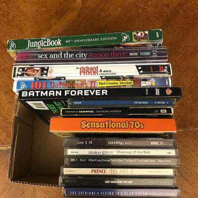 movies: 14 dvds/cds;