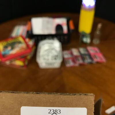 crafts: crayola crayon set, pencil holder vase, starbucks magnets, sewing kits, color street, pens;