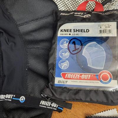 Clothing:Box lot Misc outdoor gear; motorcycle gear; gloves; ;
