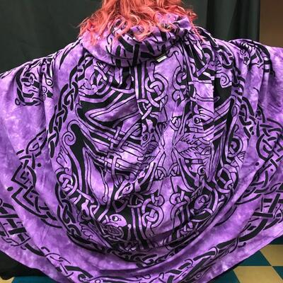 costume:1 Purple Black Hooded Robe;costume