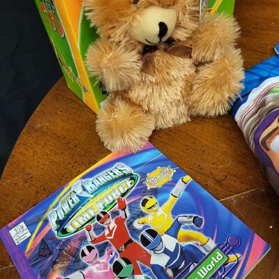 Children:Box Lot Assorted Kids Items: Toy Story TWIN? bedding; Yellow plastic tractor toy; HESS truck;