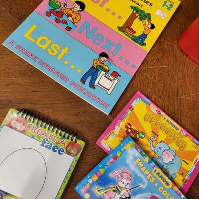 Children:Box Lot Assorted Kids Items: VTech; Activity books; misc;
