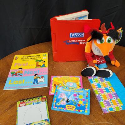 Children:Box Lot Assorted Kids Items: VTech; Activity books; misc;