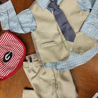 Children:Box lot 24M outfit; bibs, JJ Cole Sling;
