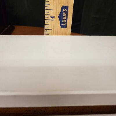 Decor:Box Lot White wall shelf, desk organizer, basket, misc;