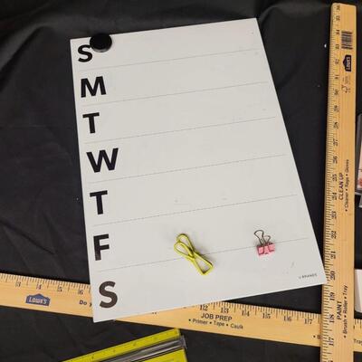 Office:Box Lot Post its, weekly calendar, index cards;
