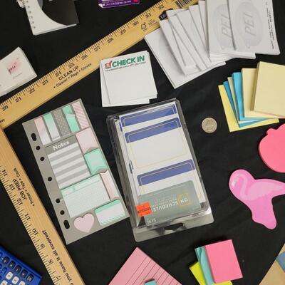 Office:Box Lot Post its, weekly calendar, index cards;
