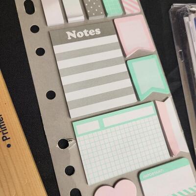 Office:Box Lot Post its, weekly calendar, index cards;