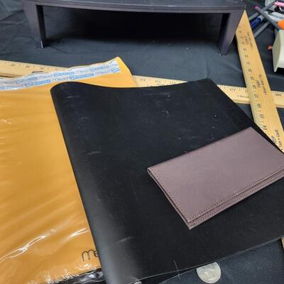 Office:Box Lot Desk organizer, envelopes, monitor stand;