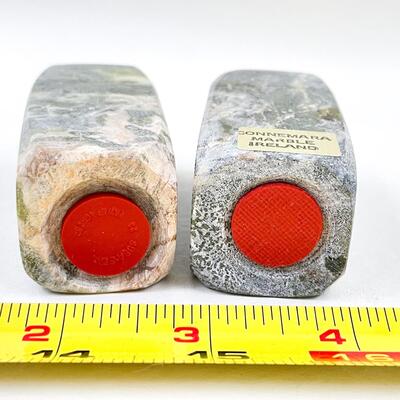 CONNEMARA MARBLE SALT & PEPPER SHAKERS - IRELAND