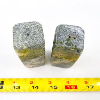 CONNEMARA MARBLE SALT & PEPPER SHAKERS - IRELAND