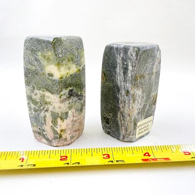 CONNEMARA MARBLE SALT & PEPPER SHAKERS - IRELAND