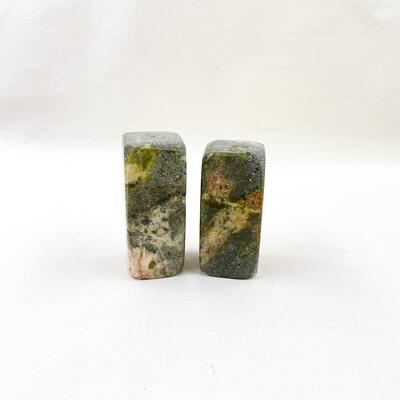 CONNEMARA MARBLE SALT & PEPPER SHAKERS - IRELAND