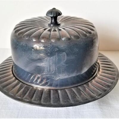 Lot #72  Antique Silverplate Butter dish - complete