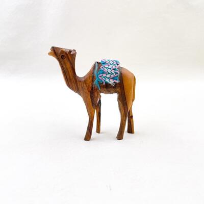 SMALL CARVED WOODEN CAMEL