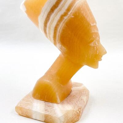 VINTAGE CARVED STONE QUEEN NEFERTITI EGYPTIAN FIGURINE