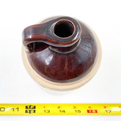 SMALL VINTAGE BICENTENNIAL CROCK JUG - RACCOON MOUNTAIN SORGHUM SYRUP