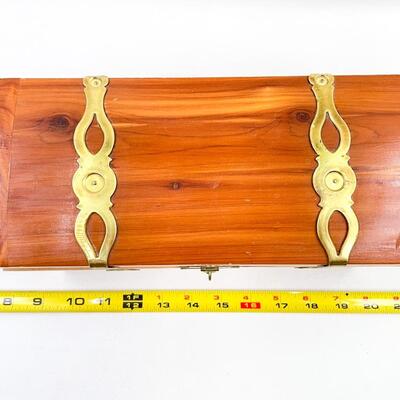10.5â€ CEDAR WOOD CHEST - LOCKABLE