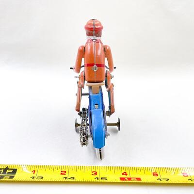 SCHYLLING WIND UP TIN TOY - MAN ON MOTORCYCLE
