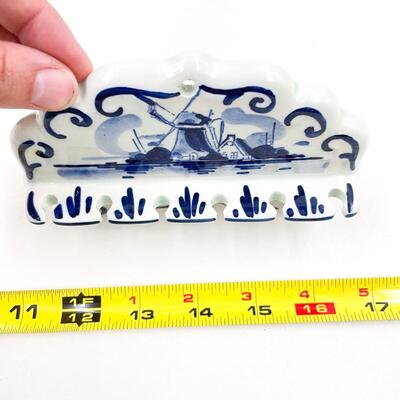 DELFT HAND-PAINTED CERAMIC SPOON HOLDER - HOLLAND
