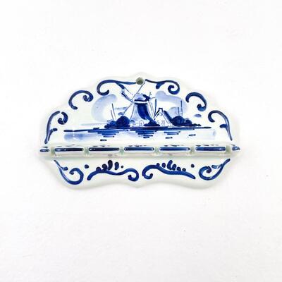 DELFT HAND-PAINTED CERAMIC SPOON HOLDER - HOLLAND