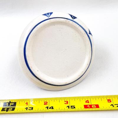 DELFT? WINDMILL HAND-PAINTED CERAMIC CANDLE HOLDER