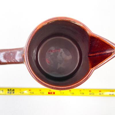 VINTAGE MARCREST STONEWARE BROWN DAISY DOT PITCHER