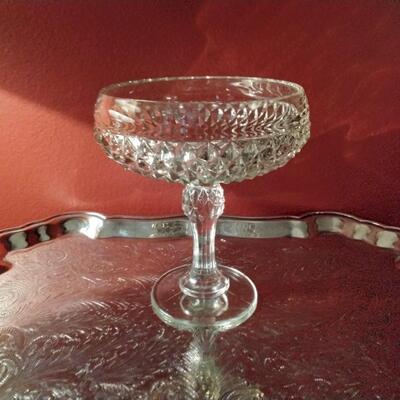 Cut Glass Compote Bowl