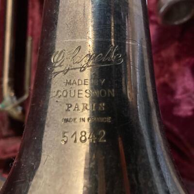 Vintage Lafayette Couesnon Paris Trombone with Case & Mouthpiece Made in France