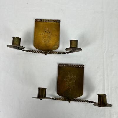 275 Pair of Brass Swedish Wall Sconces