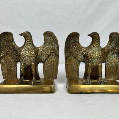 276 Vintage Brass Eagle Bookends