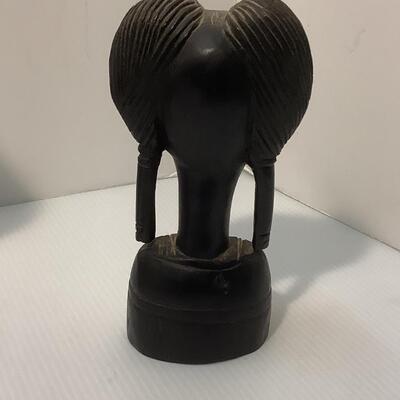 223 African Ebony Hand Carved Male & Female Head