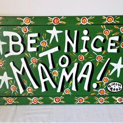 Lot #86  SIMON of New Orleans painting - "Be nice to Mama!"