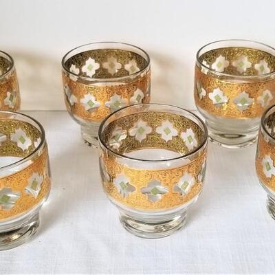 Lot #88  Set of 6 Mid Century CULVER bar glasses