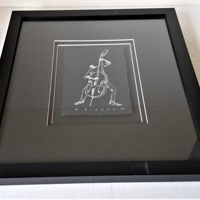 Lot #89  Matt Rinaud Print - Cello Player - dated 1999