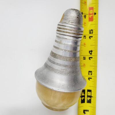 VINTAGE ALUMINUM SALT & PEPPER SHAKERS