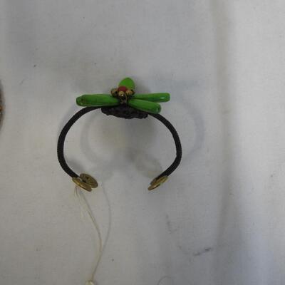 3 Bracelets: Bamboo, Beads, and Flower - New