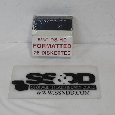 25 Floppy Disks, Double Sided 5-1/4